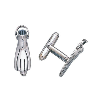 Flip and swim with Swim Fin ~ Sterling Silver Cufflinks CL021 - Jewelry